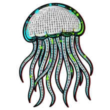 Medusa Cibernética de Código Binario Sudadera