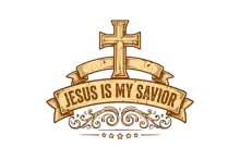 Jésus Est Mon Sauveur Croix Vintage