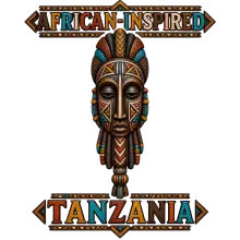 Masque Africain Tanzanie Affiche Voyage
